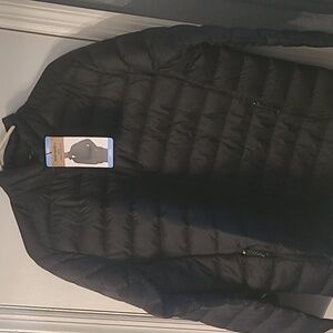 Eddie Bauer Down Packable Jacket Men Large Black